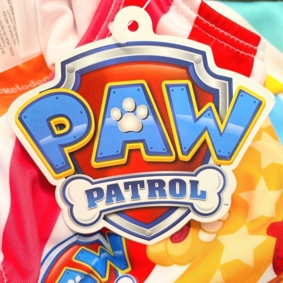 NWT Paw Patrol One Piece Swimsuit Toddler Girls Nickelodeon Stripes Bow Size 2T - Picture 6 of 10